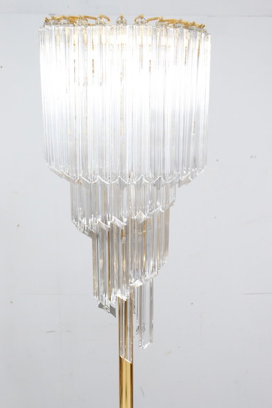 Image 1 of Large waterfall floor lamp/floor lamp by Novaresi, Murano glass, Italy, 1970s