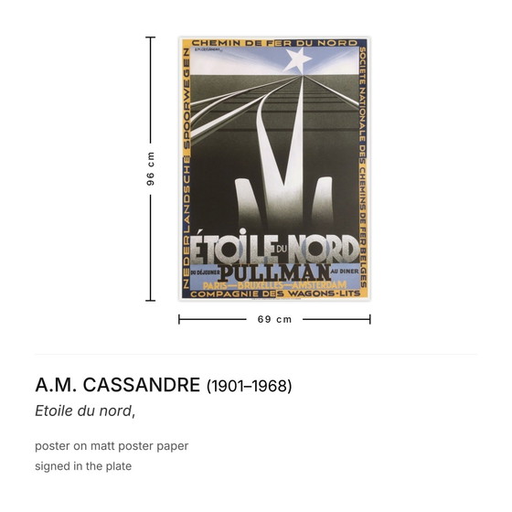 BIN. Cassandre Poster Etoile du Nord – Paper (photo 3 of 5)