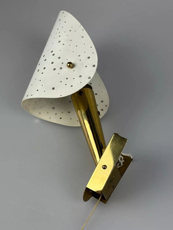 Image 1 of Lámpara de pared de los años 50 y 60 de Ernest Igl para Hillbrand Brass &amp; Metal Design