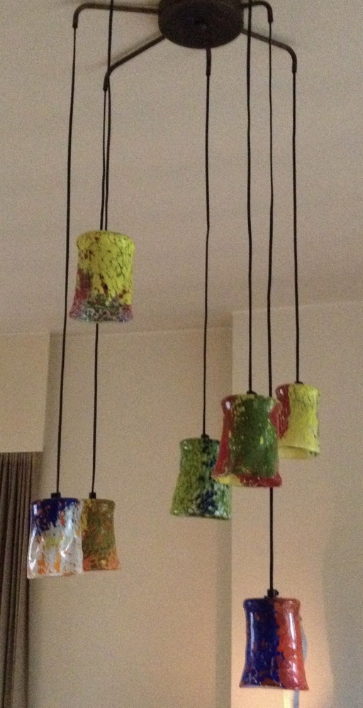 Lampadario a 7 lampade di Barovier&Toso – kroonluchters, Glass, Brass (photo 2 of 6)