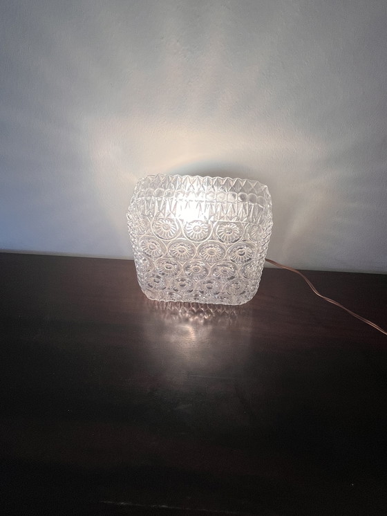 Image 1 of Floral Glass Ceiling Lamp 1970s