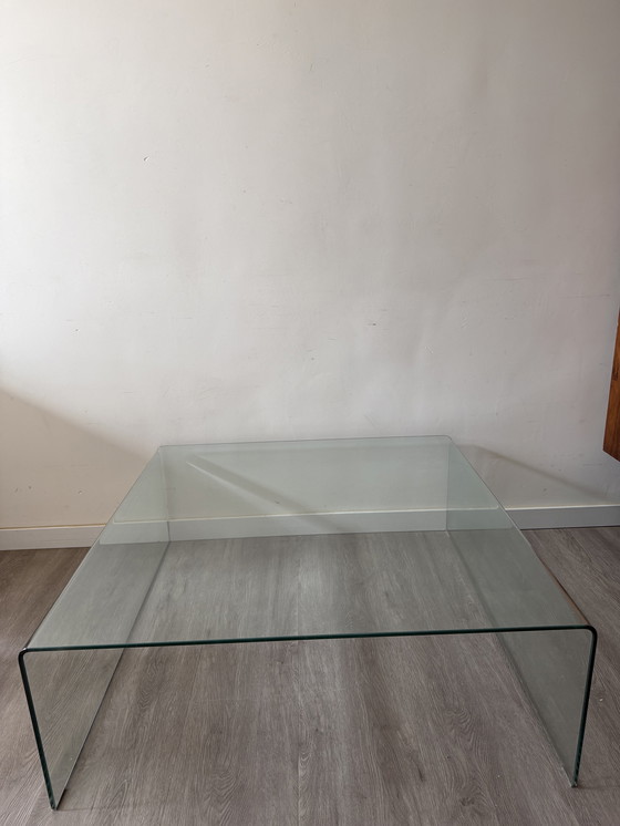 Image 1 of Waterfall table glass coffee table