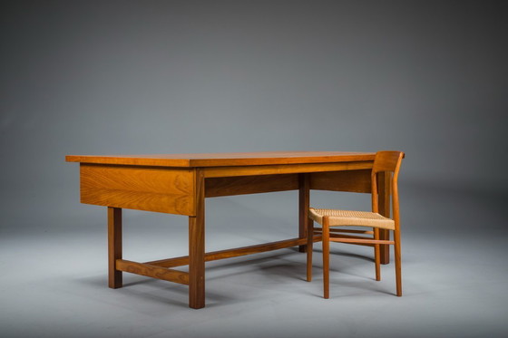 Image 1 of Schwedischer freistehender Architektenschreibtisch aus Teakholz, 1960er Jahre