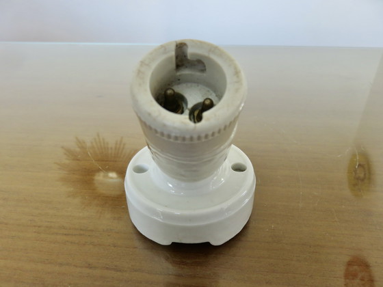 Image 1 of Minimalistische wandlamp van porselein, art deco, Frankrijk, jaren 30-40