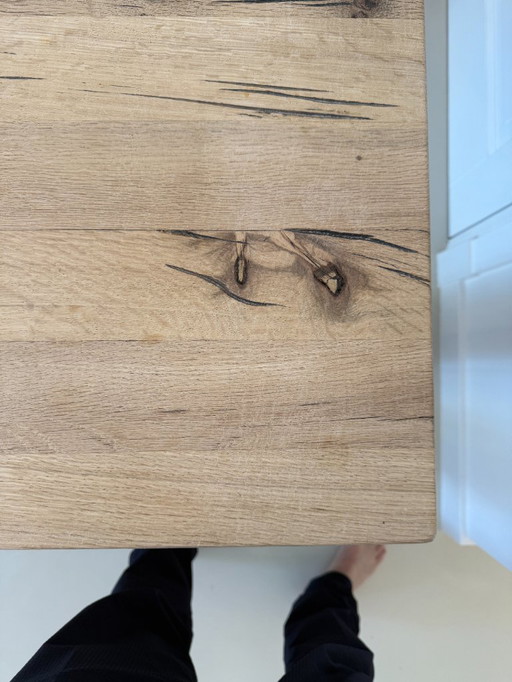 Table de salle à manger en chêne naturel sur mesure (260 x 100 cm)