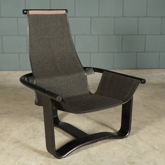 Fauteuil lounge vintage « Manta » – Ingmar Relling – Westnofa – 1970 – Wood, Leather (photo 14 of 15)