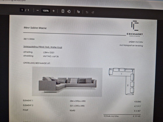 Image 1 of Sofa Prime Time Walter Knoll design EOOS