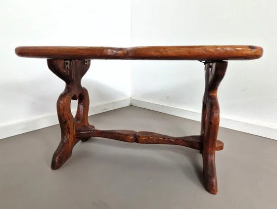 Vintage 'Heart' Side Table | 1960s, Wood, Brown (photo 8 of 12)