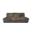 Canapé 3 places de Willy Rizzo en nubuck brun