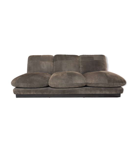 Image 1 of Willy Rizzo 3-seater sofa in brown nubuck