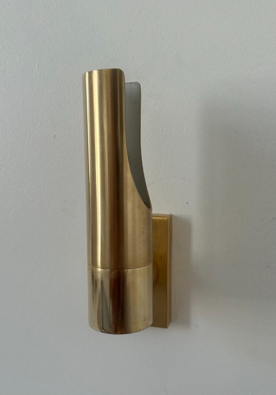 Image 1 of Coppia di applique regolabili vintage, ottone, Francia 1970.