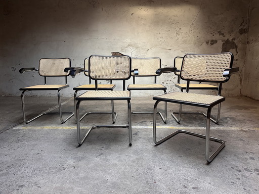 Vintage cesca stoelen Marcel Breuer Made in Italy  