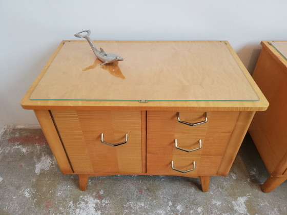 Image 1 of Tables de nuit luxueuses Mid Century Vintage Sideboards