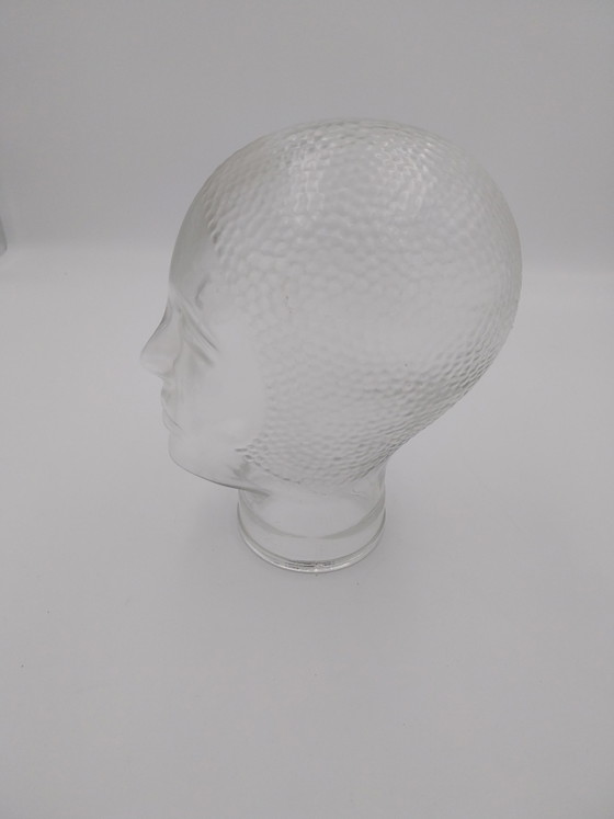 Image 1 of 1 x testa di vetro (cuffie) anni '70, 25 cm di altezza, 15 cm di diametro