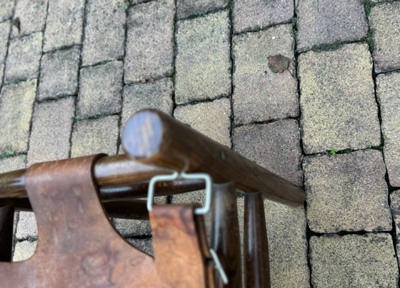Tabouret Safari en Cuir, Années 1960 (photo 6 of 7)