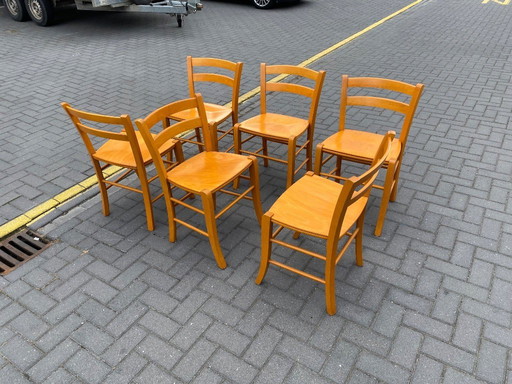 Set of 6 vintage Marocca dining chairs by Vico Magistretti for DePadova
