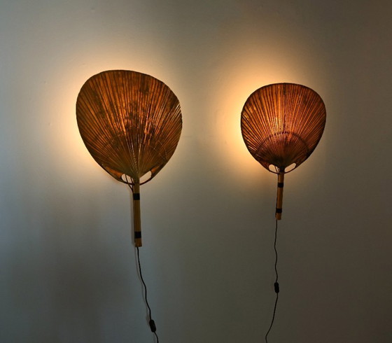 Image 1 of Pair of Wall Lamps "Uchiwa" by Ingo Maurer for M Design, 1970s