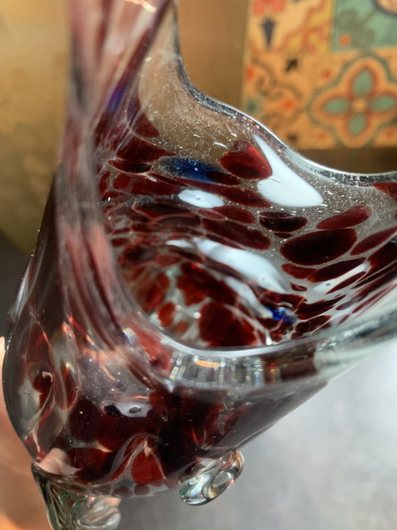 Zoomorphic Murano Glass Vase (37cm) – Scale & Cobalt Decor (photo 12 of 18)