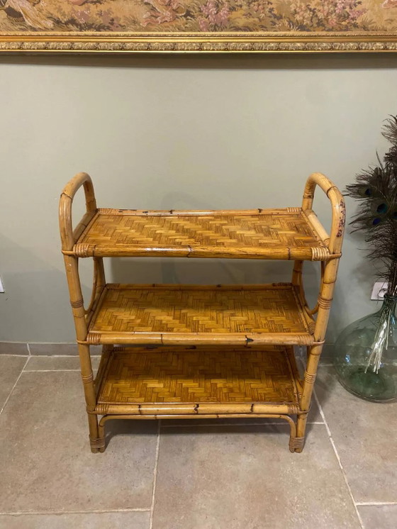 Vintage rotan rek – Wandrek, Rieten (photo 9 of 17)