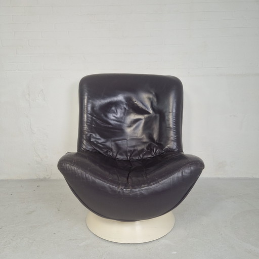 Poltrona a secchiello vintage dell'era spaziale, viola