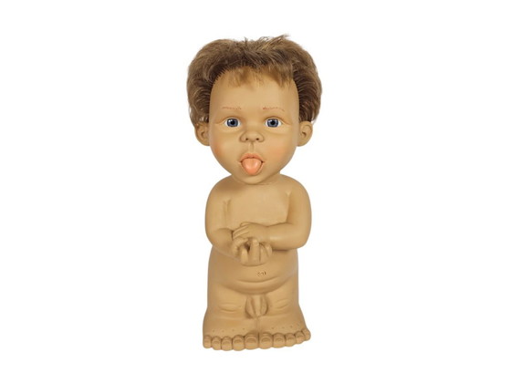 Joimy baby figure with brown hair - XL - Made in Spain - 1996, Decorative Objects, Plastic, Vintage (photo 6 of 8)