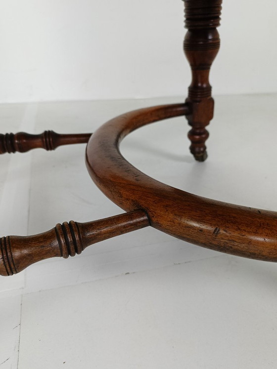 Chaise de bureau victorienne en acajou et cuir – Fauteuils, Wood, Leather (photo 7 of 10)