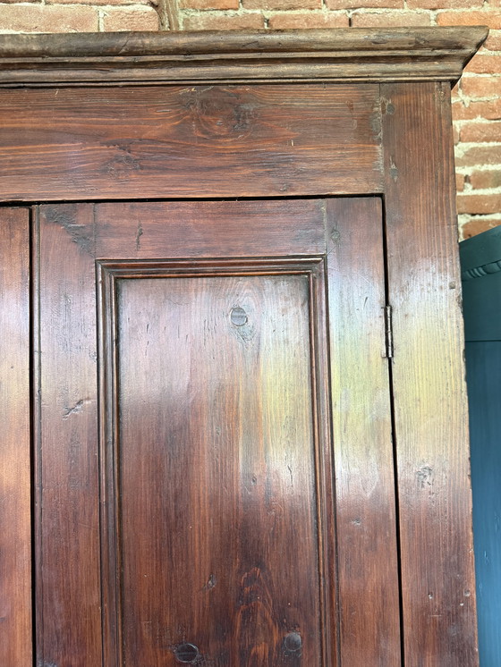 Image 1 of Armadio antico italiano fine 800 in legno 