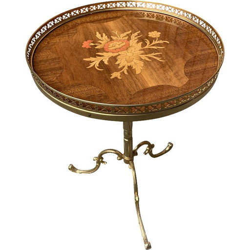 Vintage messing bijzettafel