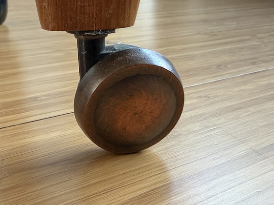 Image 1 of Vintage Deens Teak Bijzettafel/ Trolley