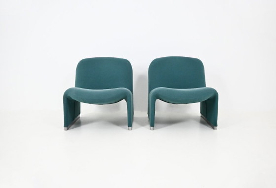 Chaises Alky par Giancarlo Piretti pour Anonima Castelli, 1970s, Set de 2 – Fauteuils, Textile, Aluminium (photo 3 of 11)