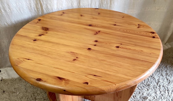 Image 1 of Round coffee table in solid pine - manufacturer BBN (Germany) - 1970s/80s