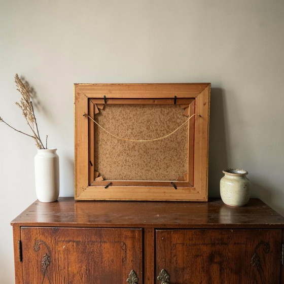 Image 1 of Nederlands straatbeeld olieverfschilderij gesigneerd Nijland