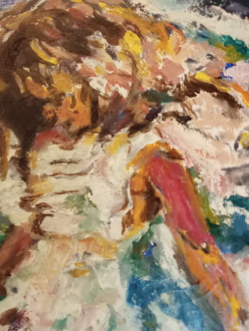 T. van Steenbergen "Beachgirl" 24 x 30 cm