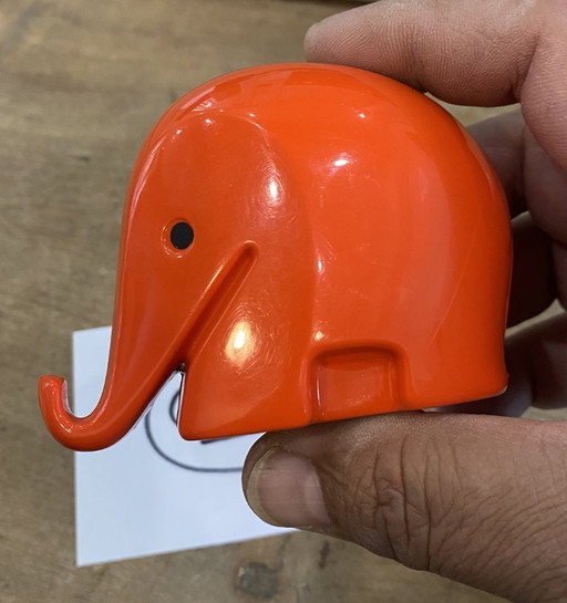 Tirelire éléphant CA10 orange luigi colani Dresdner Bank 1970
