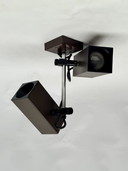 Plafoniera vintage Philips Cube a doppio faretto, anni '70.