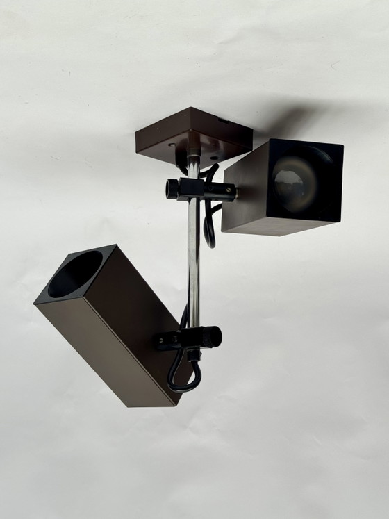 Image 1 of Plafonnier double spot Philips Cube vintage des années 1970