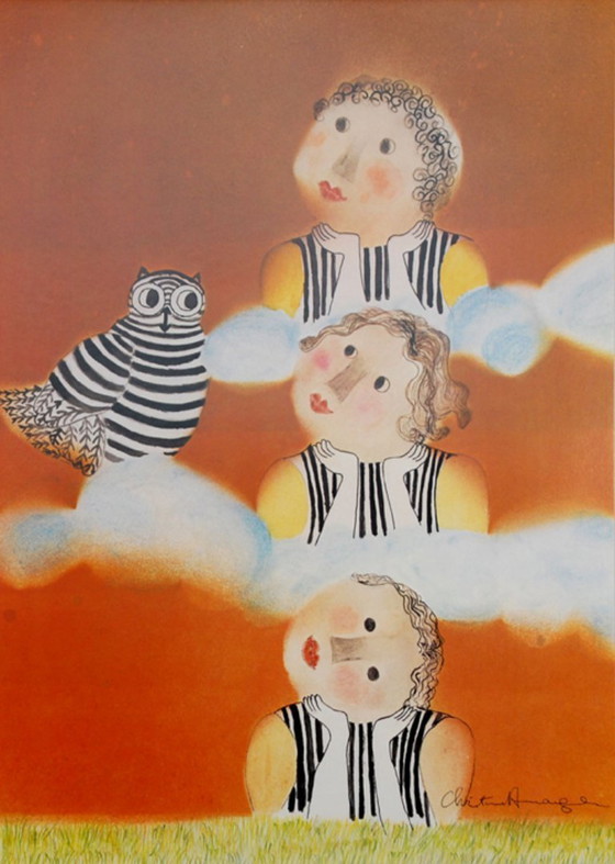 Image 1 of Christine Amarger ----Engel und Eule