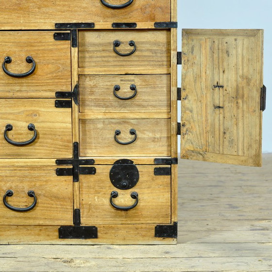 Japanese Tansu chest of drawers, circa 1880, Iron, Wood, Black (photo 12 of 14)