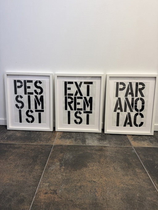 CHRISTOPHER WOOL GIRARD SEBASTIEN LITOGRAFÍA STREEART KAWS INVASOR OBEY Set 3