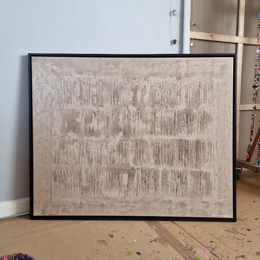 Frances Eckhardt - œuvre d'art minimaliste peinture abstraite moderne 80x100