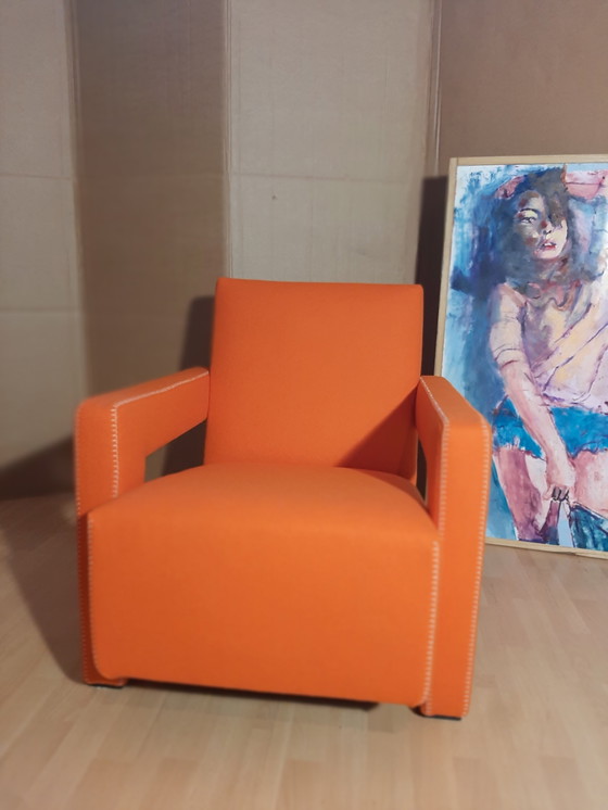 Image 1 of Cassina Utrecht 637 Nuovo mai usato in panno di lana Ruggine arancione (Serie 13L) Punto cavallo