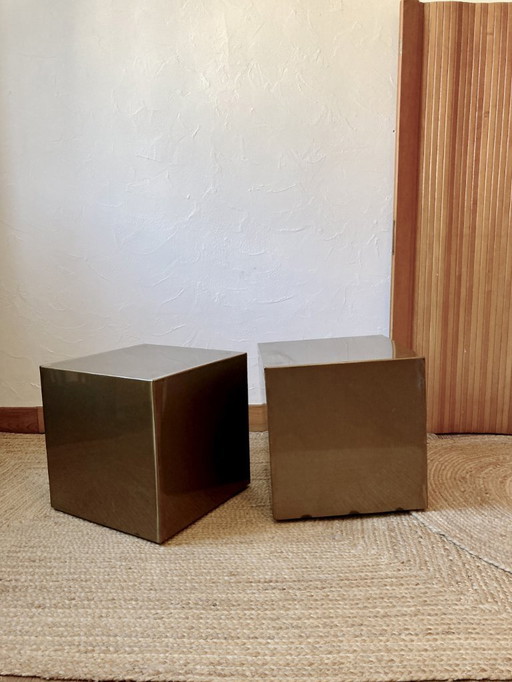 Electro-galvanized metal seat, brass effect. Pharrell Williams / Louis Vuitton fashion show, 2024