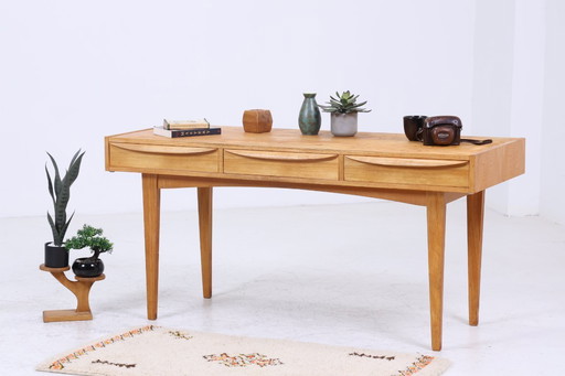 Wunderschöner Vintage Hellerau Schreibtisch der Serie 602 | Mid Century 60er Jahre Schubladen Arbeitstisch Bürotisch #06-53