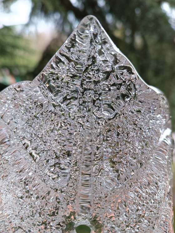 Image 1 of Zeldzaam paar "Leaves" kunstglazen wandlampen van Carl Fagerlund voor Orrefors - Zweden, jaren 1960-1970