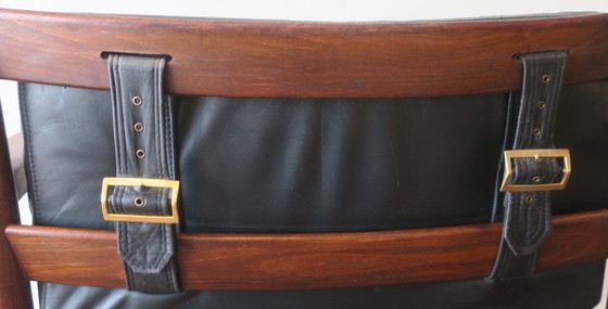 Image 1 of Cadett 3-Sitzer-Sofa aus Teakholz und Leder von Eric Merthen, Schweden, 1960er Jahre