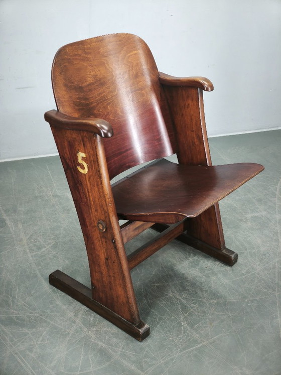 Image 1 of Rara poltrona da cinema Art Déco ceca degli anni '20 in stile Thonet.