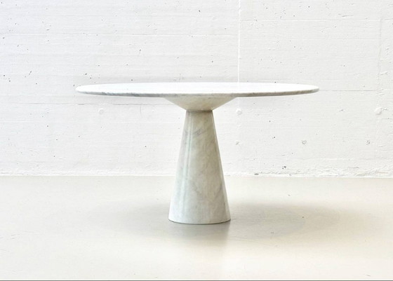 Image 1 of Round table in Carrara marble by Carlo Scarpa for Cattelan Italia, 1970s