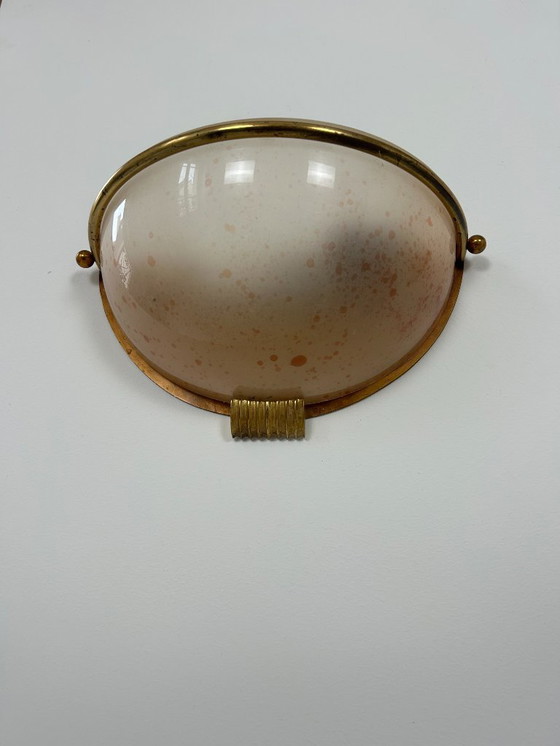 Image 1 of Coppia di applique vintage, ottone e plexiglas, Francia, 1970