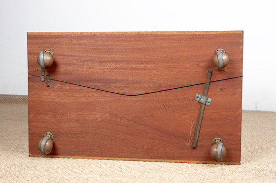 Image 1 of Meuble bar sur roulettes Danois en Palissandre et Laiton par Jorgen Clausen pour Brande Mobelfabrik 1960.