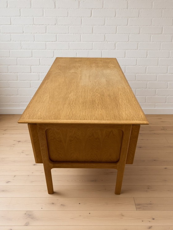 Eikenhouten directiebureau door Arne Vodder van Brouer Møbelfabrik, Denemarken, jaren 60 – Wood (photo 5 of 16)